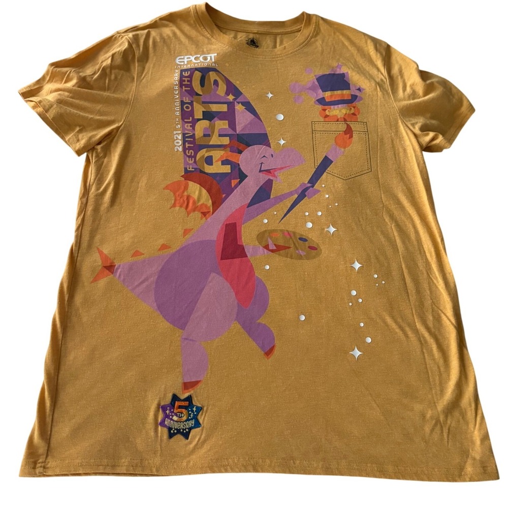 Disney 2021 Figment Epcot Festival of Arts Passholder Shirt Mens XL 5th Anniv